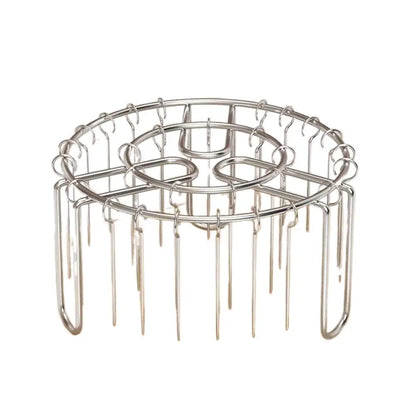 Stainless Steel Vertical BBQ Skewer Rack – Detachable Grill Holder for Kebabs, Meat & Baking Skewers