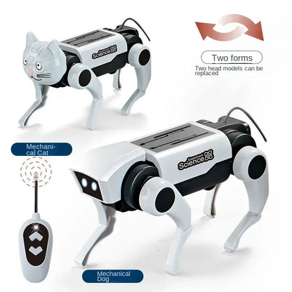 RC Robot Mechanical Dog Toy Kit – DIY Assembly Remote Control STEM Science Educational Electric Model for Kids Gift
