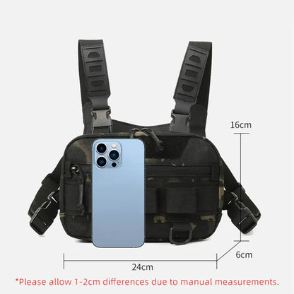 Fishing Chest Bag - Men’s Tactical Waterproof Molle Nylon Backpack, Climbing, Camping, Outdoor Travel Vest, and Fanny Pack