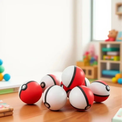 Pokemon Poke Ball Squeeze Toy — Soft, Bouncy & Durable Pet Toy for Cats and Dogs