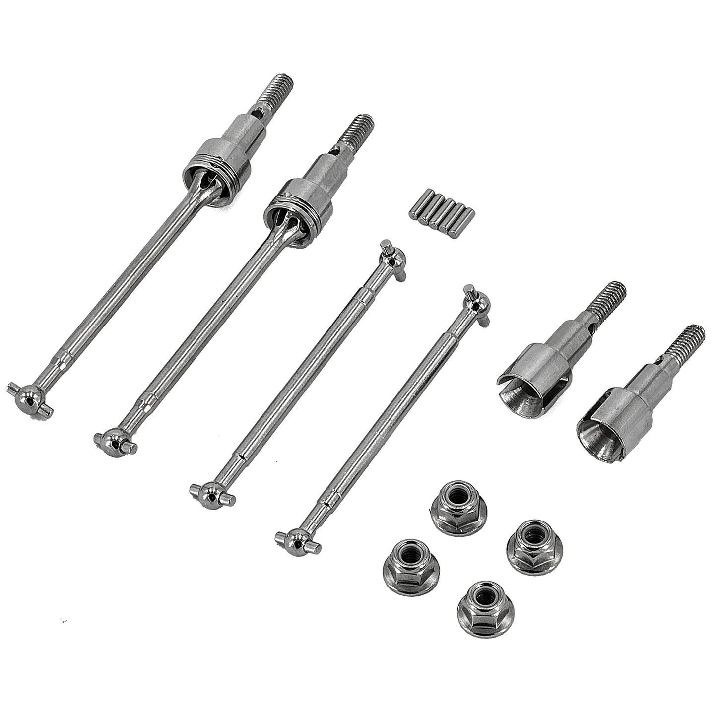 Upgraded Metal Suspension & Aluminum Parts Kit – Front & Rear Wheel Hubs, Bearings & Steering Rod for SCY16101/16102Pro/16104/SG116/Q130 RC Cars