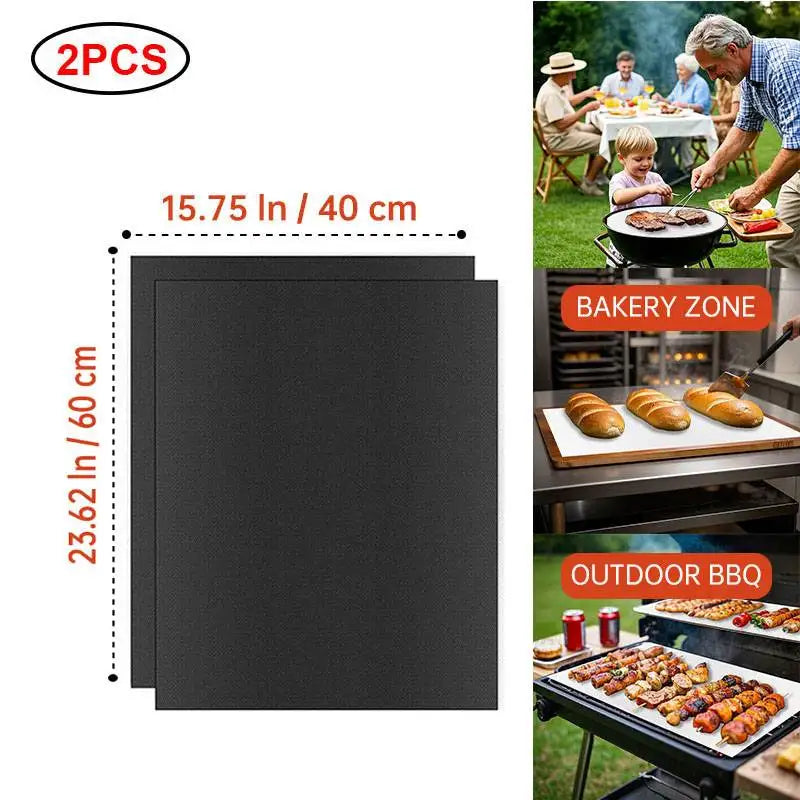 Multifunctional Grill Mat - Reusable High-Temperature Resistant Baking & Microwave Oven Liner for Easy Cooking