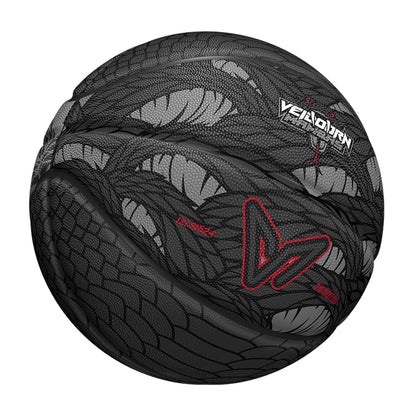 Black Size 7 Dendroaspis Polylepis Basketball – Official Outdoor Training Ball with Pump & Needle