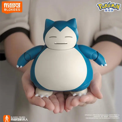 Original Blokees Pokemon Action Figures – Snorlax, Lucario, Cinderace & Scyther Anime Toys Gift