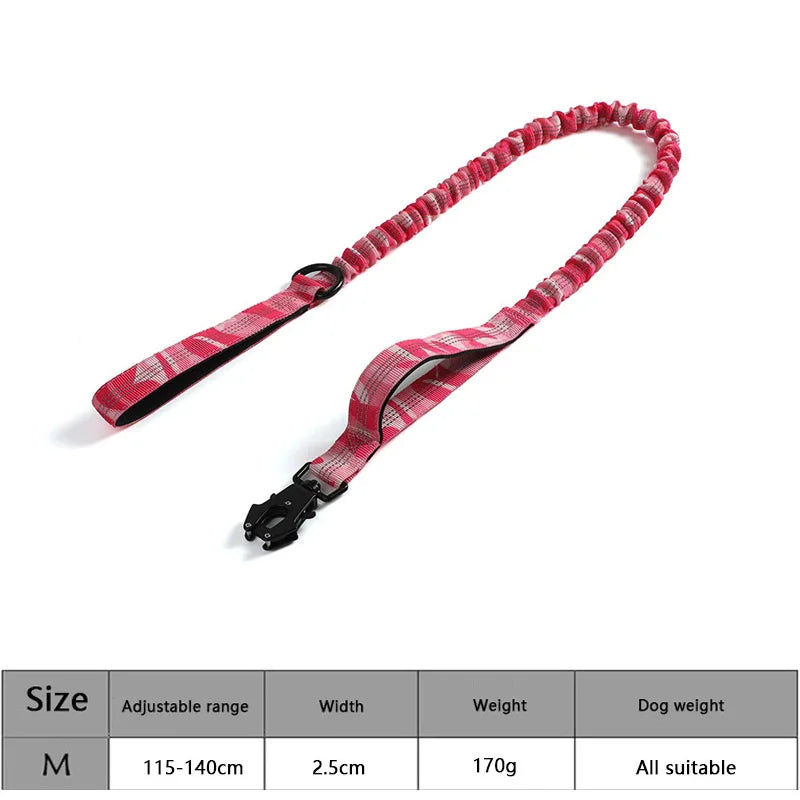 Adjustable Tactical Dog Collar with Traction Rope – Military Training Collar for Medium & Large Dogs
