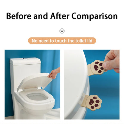 Cute Cartoon Toilet Handle - Cat Claw Lid Remover Tool for Easy Plastic Flip Cover Opening