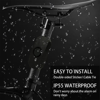 Waterproof Bike and Motorcycle Alarm - USB Chargeable, Electric Bicycle Security with Anti-Loss Wireless Remote Control and Vibration Detector