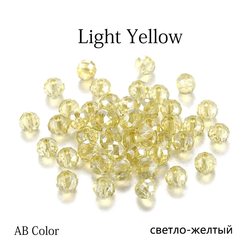 70–300pcs Czech Crystal Glass Beads Set (3–8mm) – Faceted Translucent Colorful Spacer Beads for DIY Jewelry, Bracelets & Craft Making