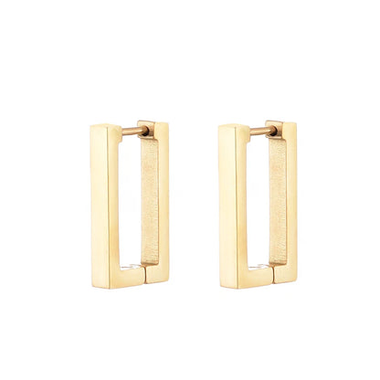 Classic Stainless Steel Hoop Earrings - Heart, Star, Oval & Geometric Punk Hip Hop Jewelry for Women & Men