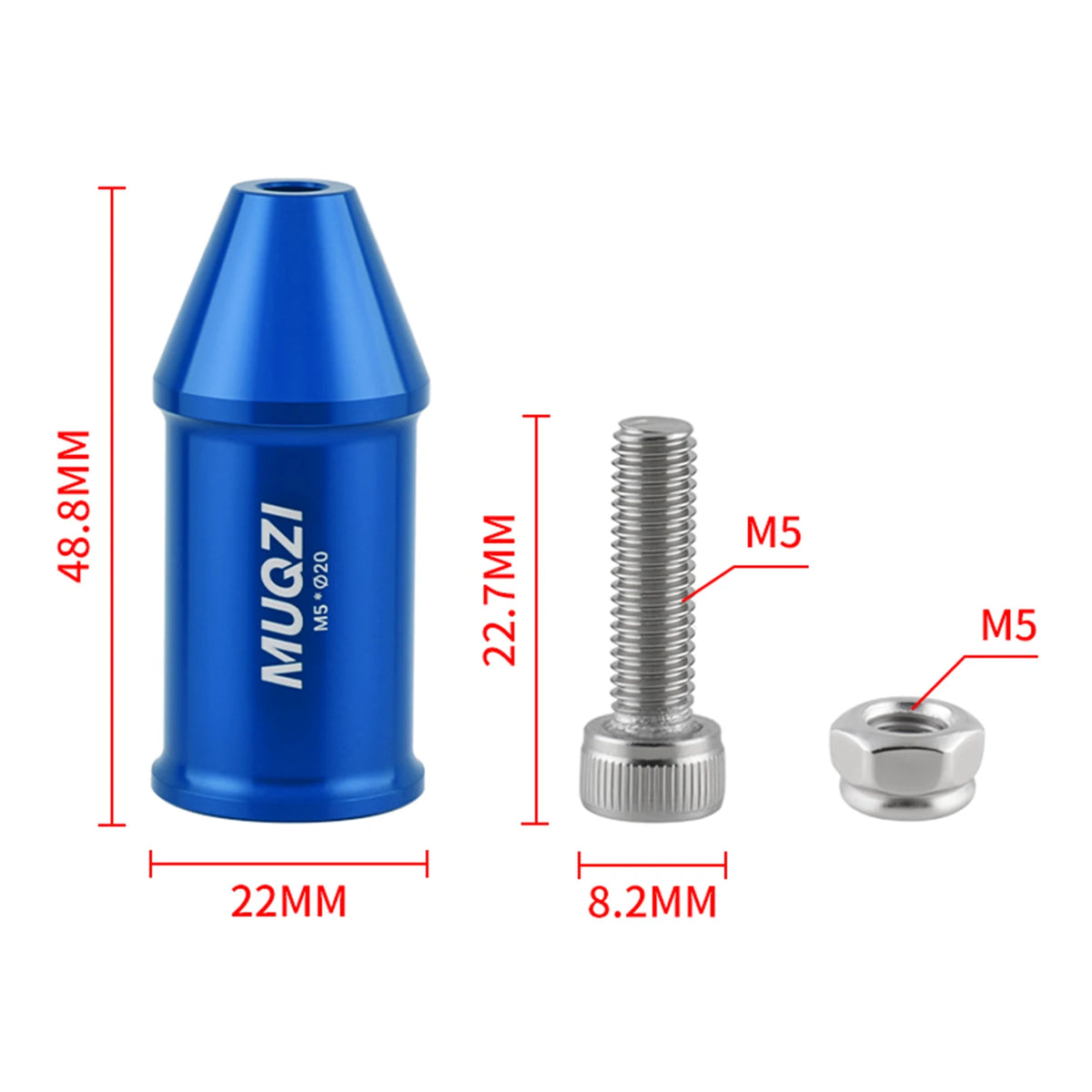 Bicycle Headlight Bracket with M5 Bolt - Aluminum Alloy Bike Light Mount Holder for Cycling