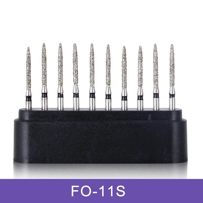 AZDENT Dental Diamond Burs Kit – Multiple Models with Black Storage Box for High-Speed Handpiece