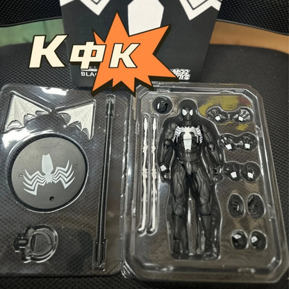 2025 Black Symbiote Spider-Man Action Figure – Venom Battle Suit Movable Collectible Model Gift