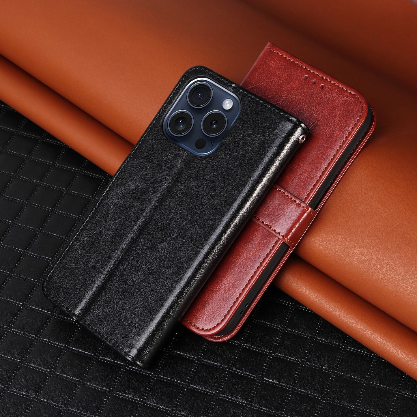 Artificial Leather Wallet Flip Case with Card Slot – Phone Case for Redmi Note9 Pro, Note11, Note13 4G & Note13 Pro 5G