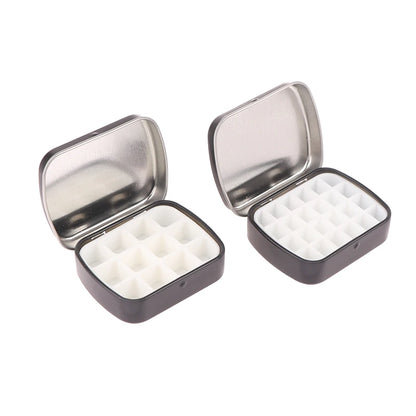 Portable Empty Watercolor Tin Box – 12/24 Grid Mini Paint Palette for Travel Painting & Art Supplies