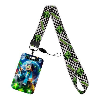 Cartoon Game Name Badge Holder Lanyard – Student ID & Credit Card Strap Gift