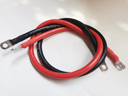 Super Soft Silicone Battery Cable - 10/8/6/4/2AWG Wire with SC Terminals M8 M10 M6 for Car Inverter, UPS & Power Connections