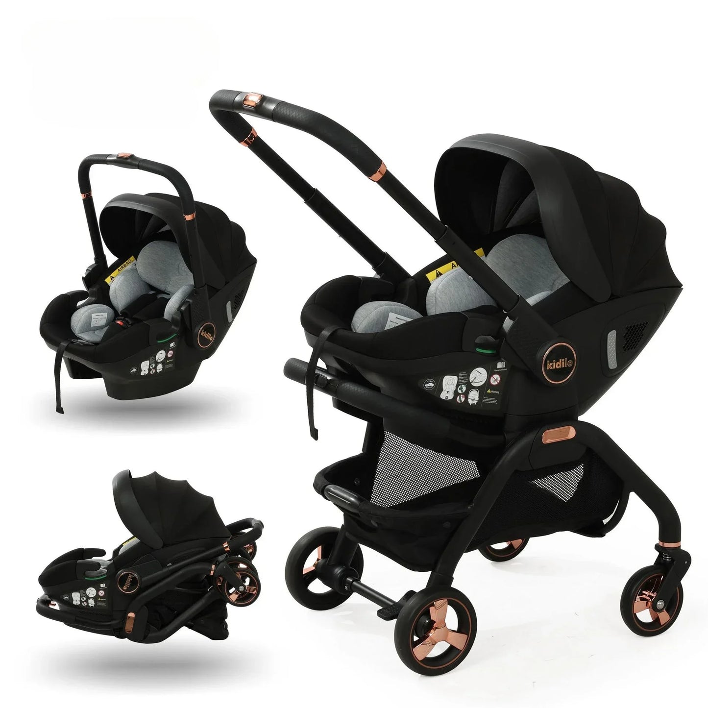 Multi-Functional Newborn Baby Stroller — Portable 4-in-1 Sleeping Basket, Safety Seat & Travel Cart