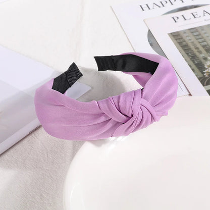 New Knotted Headbands for Women & Girls – Solid Color Hair Bands, Simple Retro Hair Hoop, Makeup Headwear, Hair Accessories