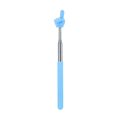 Stainless Steel Telescopic Teaching Pointer – Finger-Design Reading & Presentation Stick for School & Office Supplies