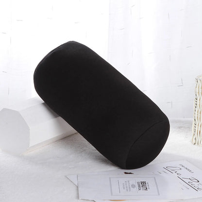 Solid Color Cylindrical Neck Pillow – Washable Round Cushion for Bedroom, Seat, Headrest & Travel Support