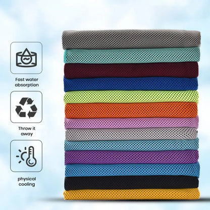 Instant Cooling Sports Towel – Quick-Dry Sweat-Absorbent Gym, Yoga & Workout Fitness Towel