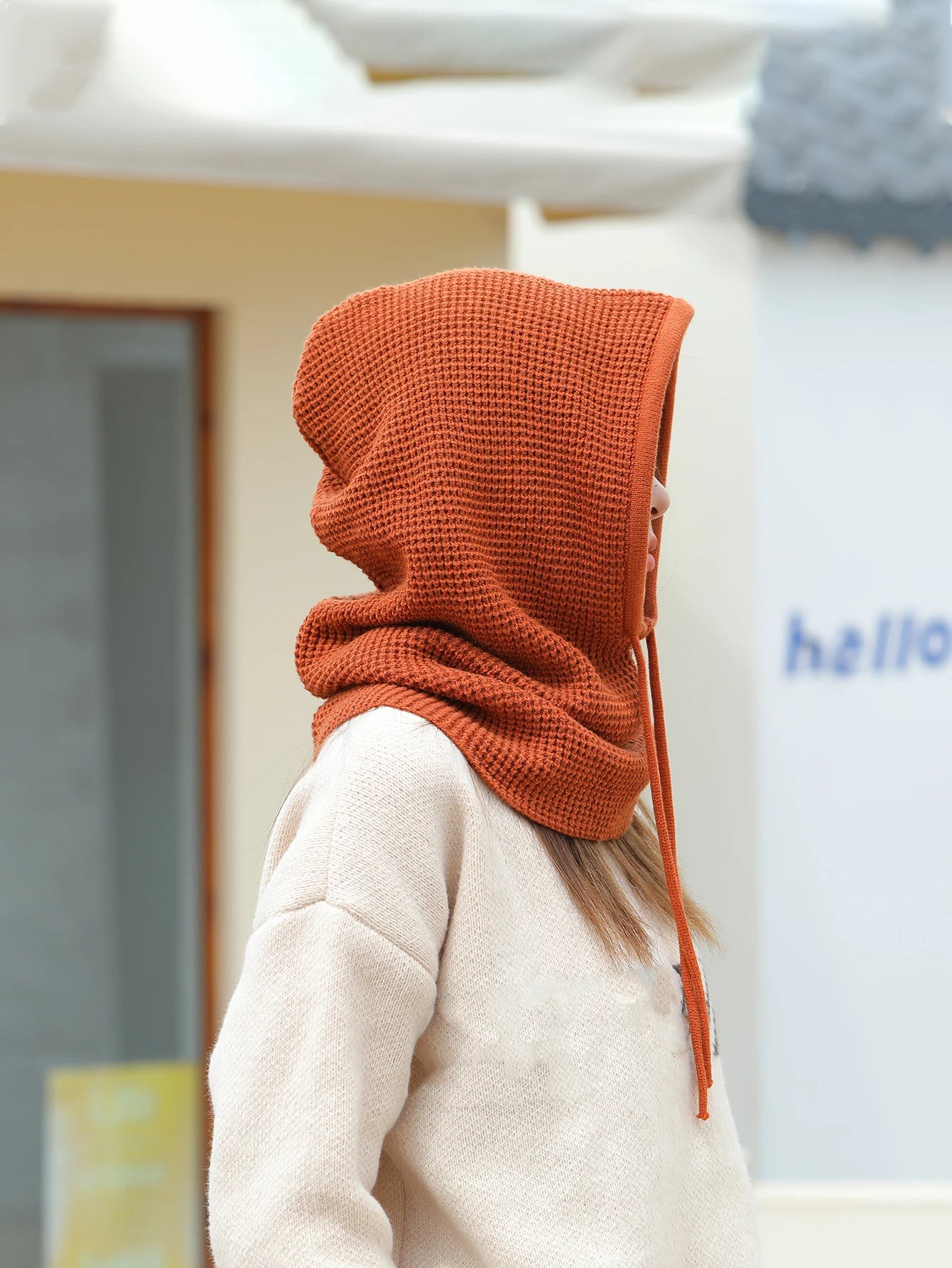 Women’s Winter Beanie Hat with Knit Balaclava – Neck Warmer & Ski Snow Scarf