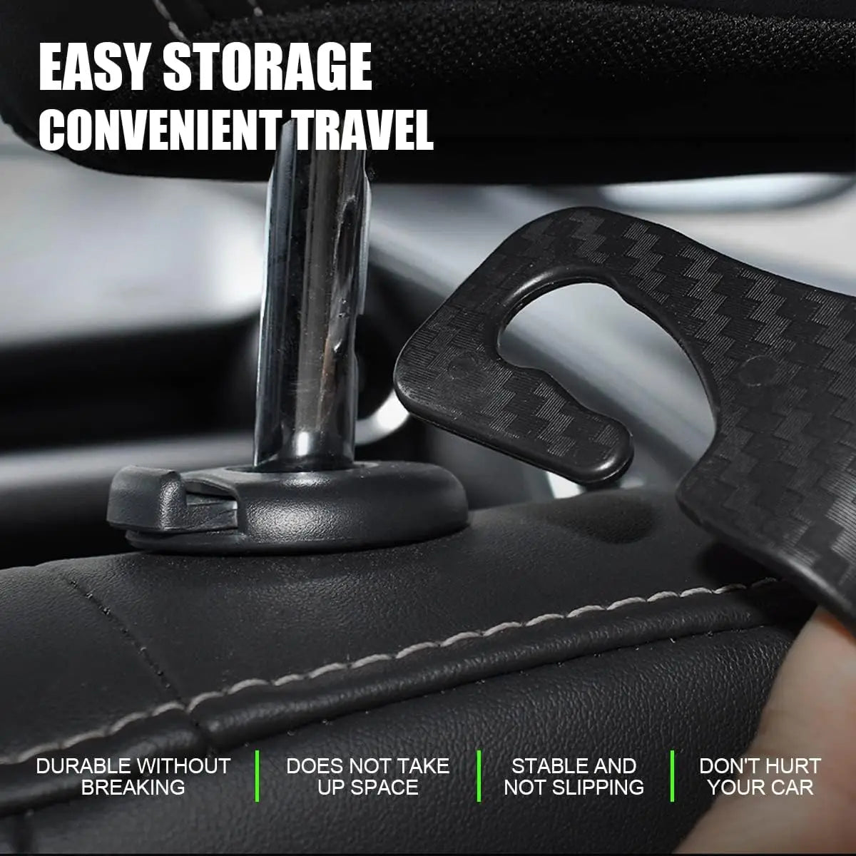 Car Back Seat Hook Phone Holder - Headrest Stand for iPhone, Samsung & All Phones