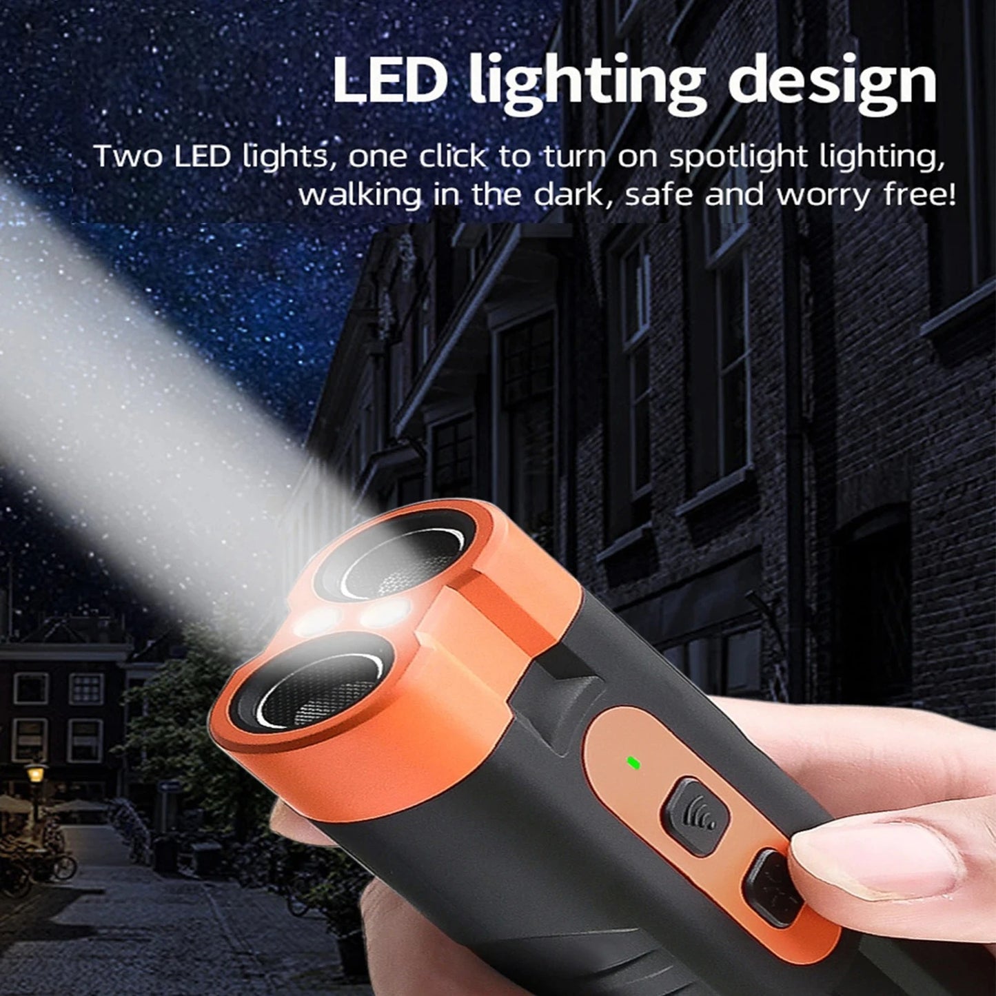 Ultrasonic Dog Repeller - Dual Head USB Rechargeable Anti-Bark Training Device with LED Flashlight