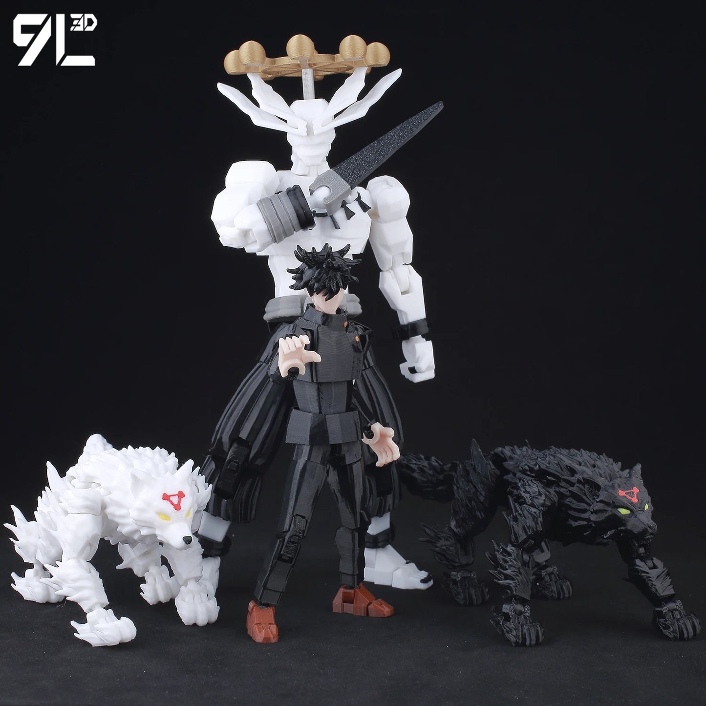 9L3D Printed Anime Action Figures — Jujutsu Kaisen Sukuna, Yuji, Yuta, Satoru Gojo Movable Mannequin Toys