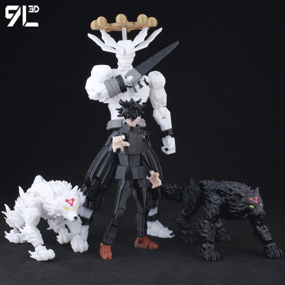 9L3D Printed Anime Action Figures — Jujutsu Kaisen Sukuna, Yuji, Yuta, Satoru Gojo Movable Mannequin Toys