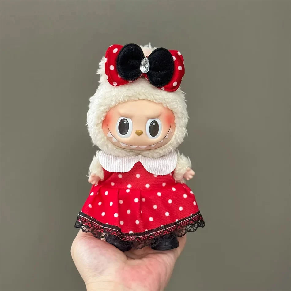 15-17CM Labubu Mini Doll Clothes – V1-V3 Cosplay Sports & Leisure Outfit Accessories, Gift Set