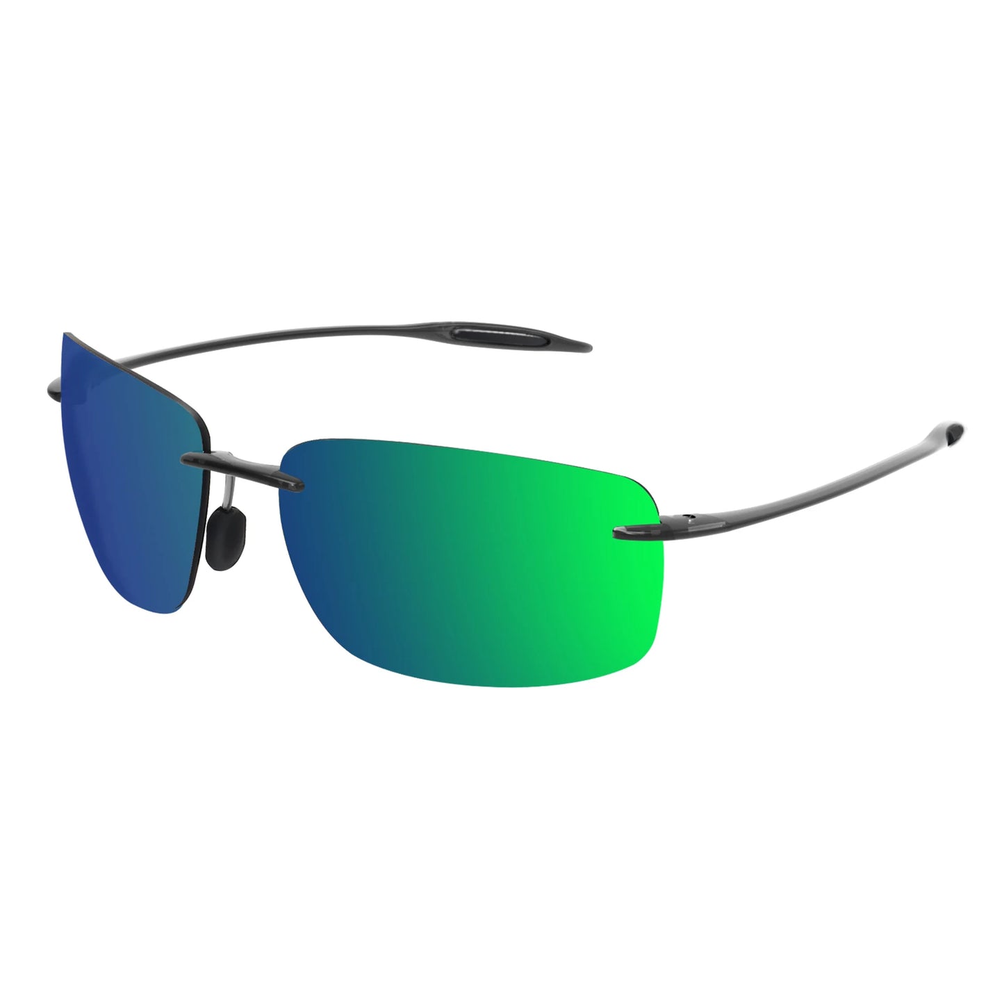 JULI The Matrix Classic Sports Rimless Sunglasses for Men - Orange Rectangle Ultralight Frame, UV400 Protection Driving Eyewear (MJ8009)