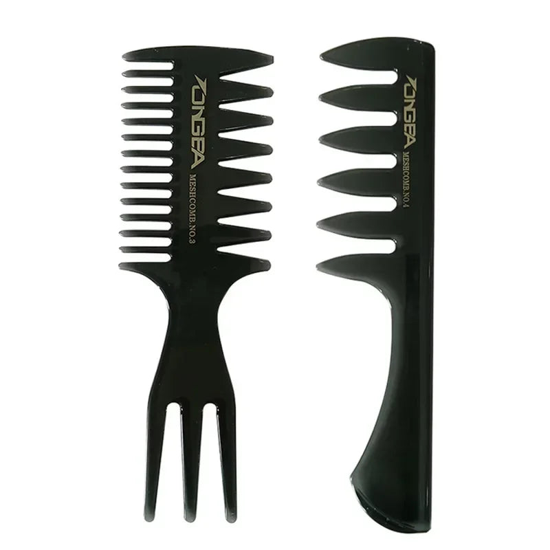 Men's Professional Wide Tooth Hair Comb & Brush – Barber-Grade Hair Styling Tool for Men