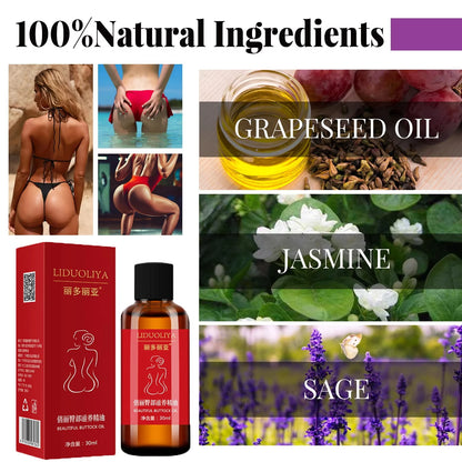 Buttock Firming Massage Oil - Moisturizing Hip & Body Care for a Smoother, Firmer-Looking Appearance