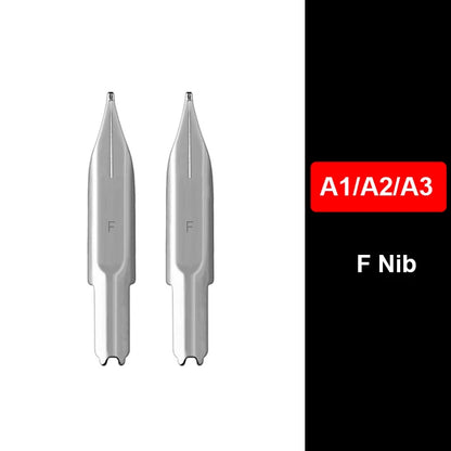 Majohn A1/A2/A3 Fountain Pen Replacement Nibs - EF/F Nib with Rubber Mat for Smooth Writing, Ink Pen Accessories