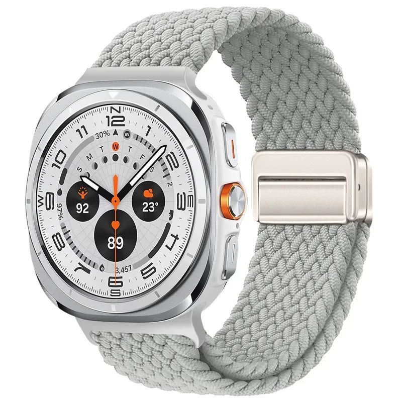Magnetic Nylon Strap for Samsung Galaxy Watch Ultra 47mm – Adjustable Loop Bracelet Band Accessory
