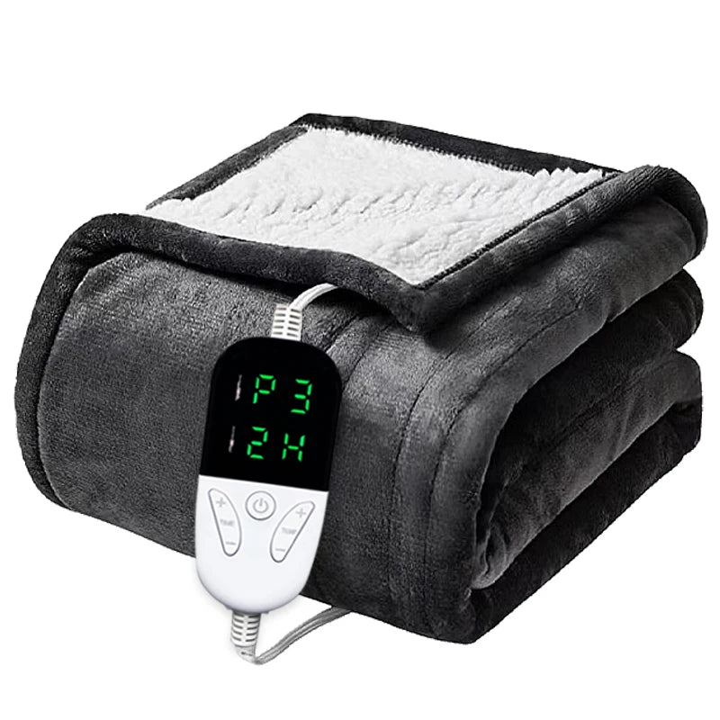 Heated Electric Blanket – Soft Throw with 6 Heating Levels, 4-Hour Auto-Off & Overheat Protection