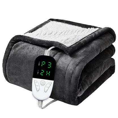 Heated Electric Blanket – Soft Throw with 6 Heating Levels, 4-Hour Auto-Off & Overheat Protection