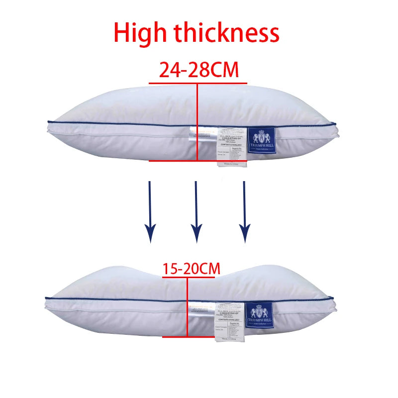 100% Goose Down Pillow – Luxury Five-Star Hotel Quality, Soft & Supportive Sleep Pillow, Single Size