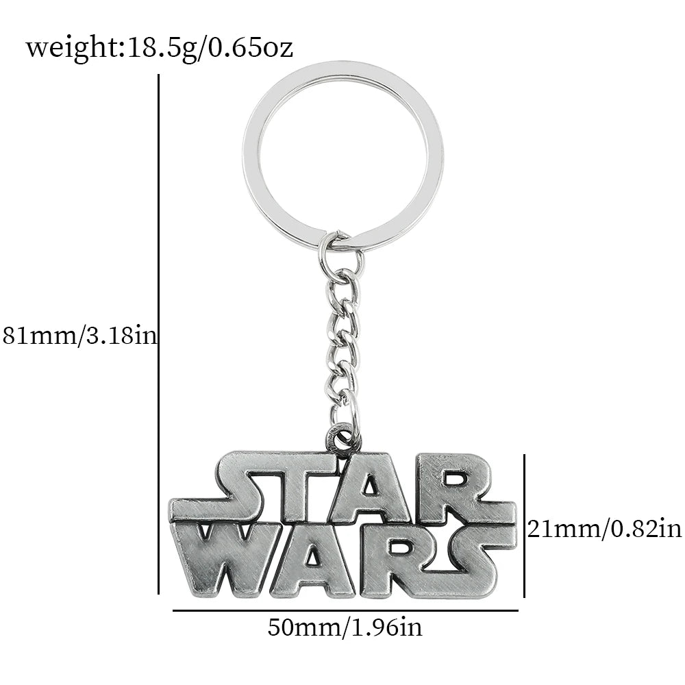 Star Wars Logo Keychain - Metal Bag Keyring for Men