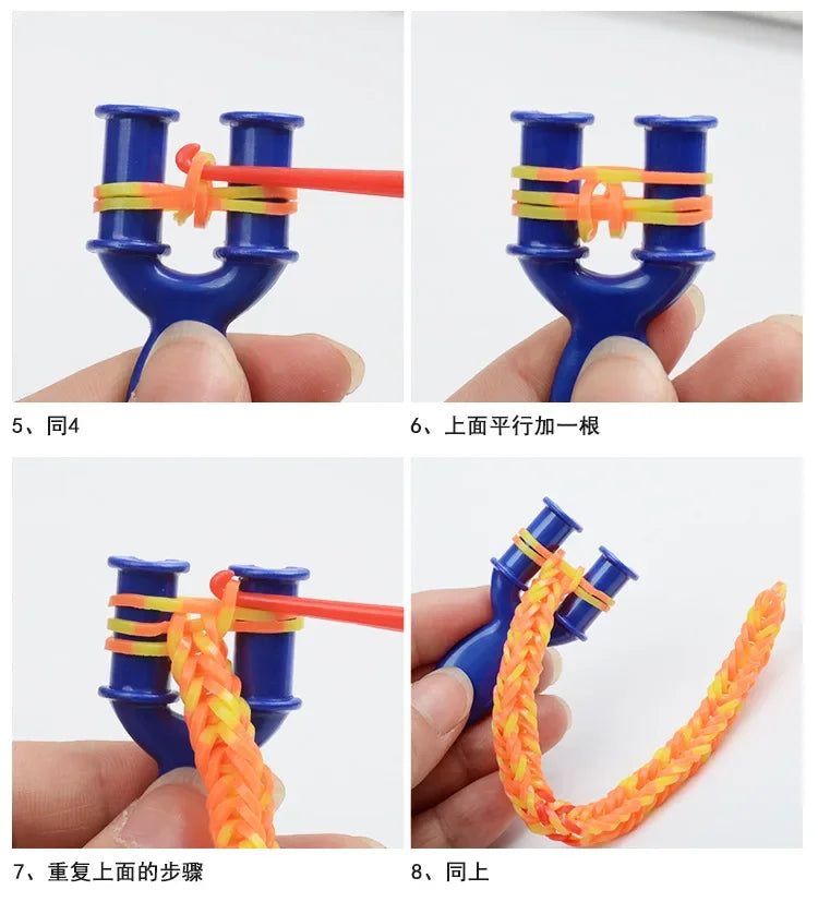 Creative Rainbow Loom Bands Set – Colorful DIY Rubber Bracelet Making Kit for Girls’ Crafts & Birthday Gifts