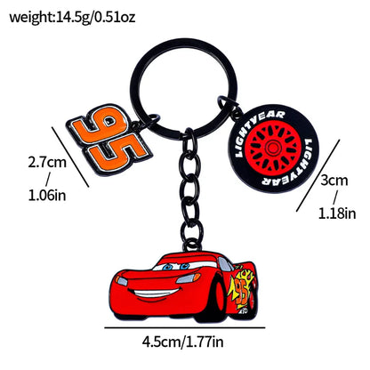 Disney Pixar Lightning McQueen Kawaii Keychain — Cars Cartoon Figure Backpack Pendant Cosplay Gift
