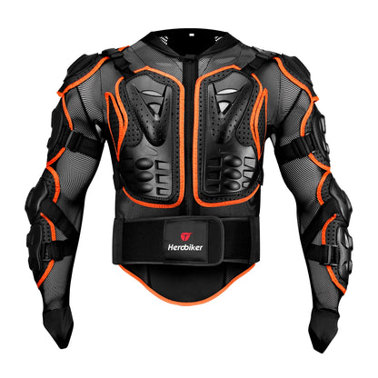 HEROBIKER Men’s Motorcycle Jacket — Motocross Riding Armor with Body Protection, Sizes S-5XL