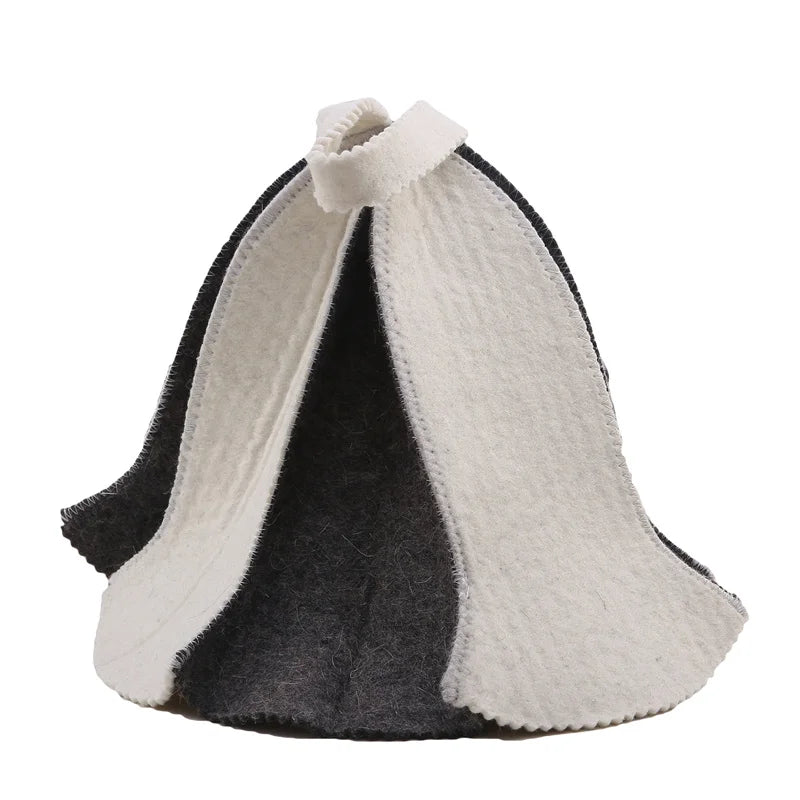 Felt Head Protection Shower Cap – Russian Style Sauna Hat for Heat & Steam, Sauna Vaporarium Accessories
