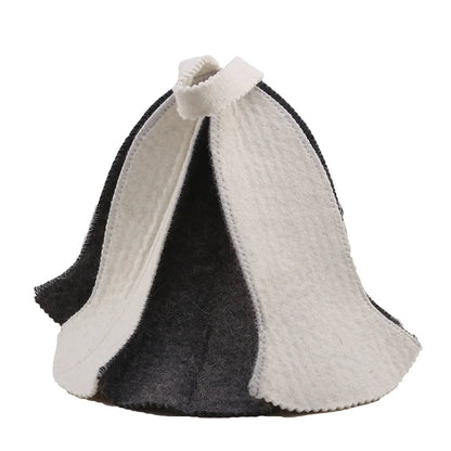 Felt Head Protection Shower Cap – Russian Style Sauna Hat for Heat & Steam, Sauna Vaporarium Accessories