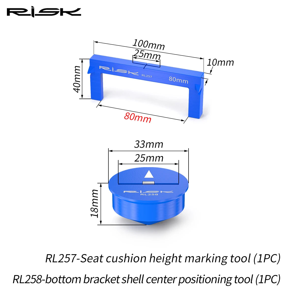 RISK Bicycle Seat Cushion Height Measuring Tool – Bike Fitting & Measurement Gauge