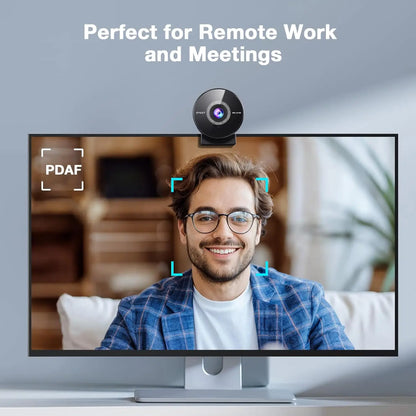EMEET 4K Webcam with Microphone – 1080P 60FPS USB Mini Camera for Desktop & Laptop