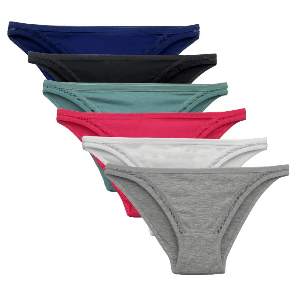 5-Pack Women’s Low Rise Lace Panties — Sexy Cotton Lingerie Briefs