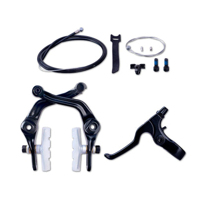 Funsea Bicycle U Brake Kit — Forged Alloy Lever with Transparent Pads, Inner & Outer Cable Housing, BMX Bike Accessories