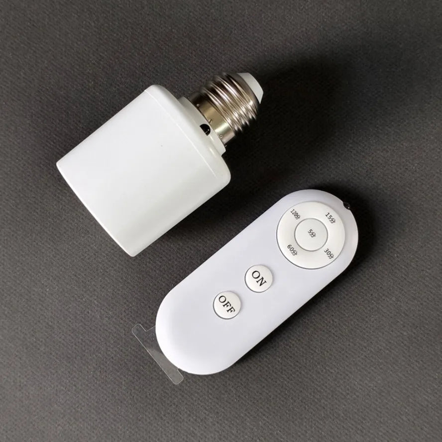 E27 Smart Lamp Holder - Wireless Remote Control Timer Switch for Home & Bedroom Lighting